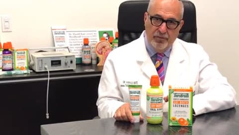 Dr Katz with therabreath products