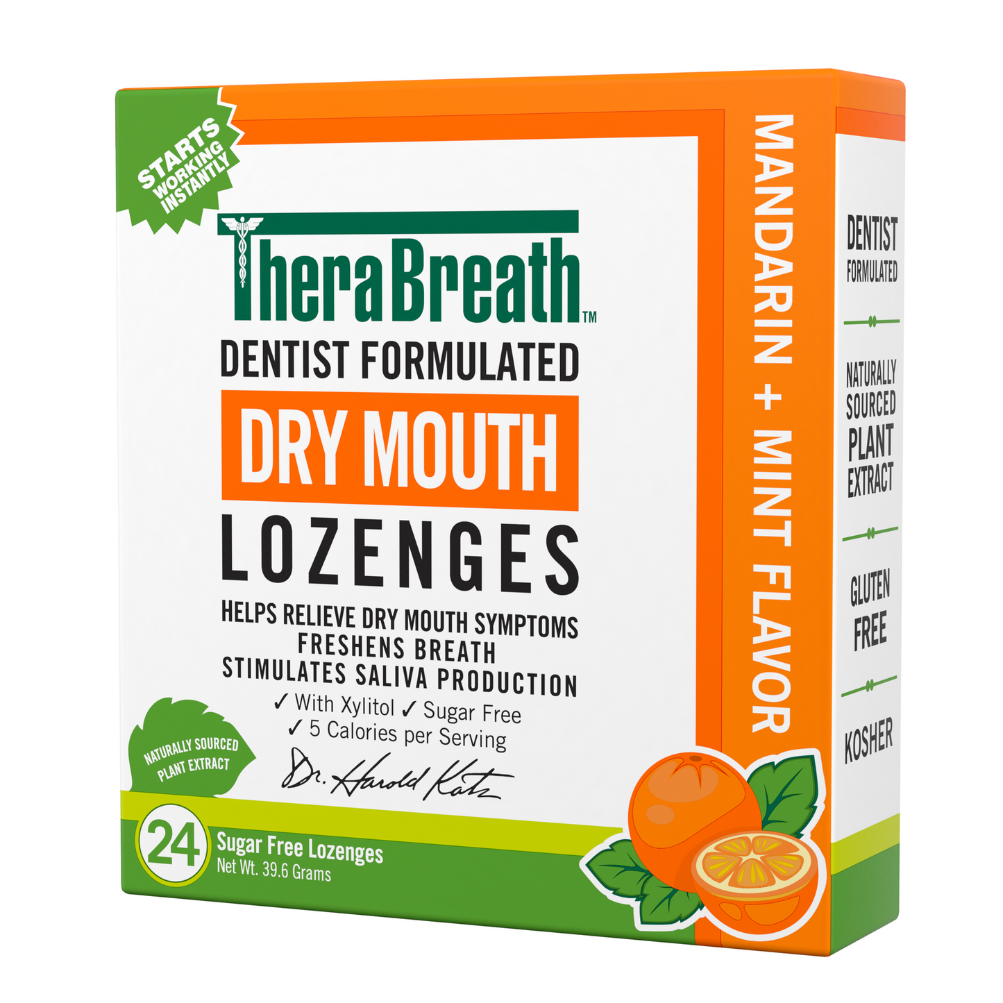 Dry Mouth Lozenges - Mandarin Mint