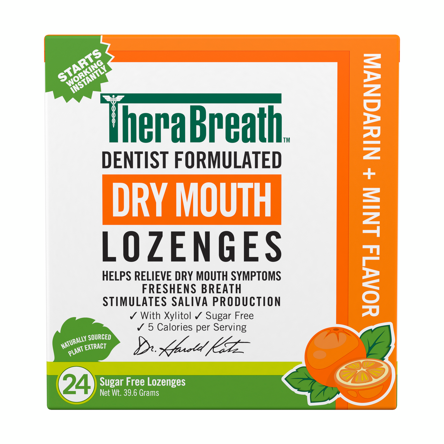 Dry Mouth Lozenges - Mandarin Mint