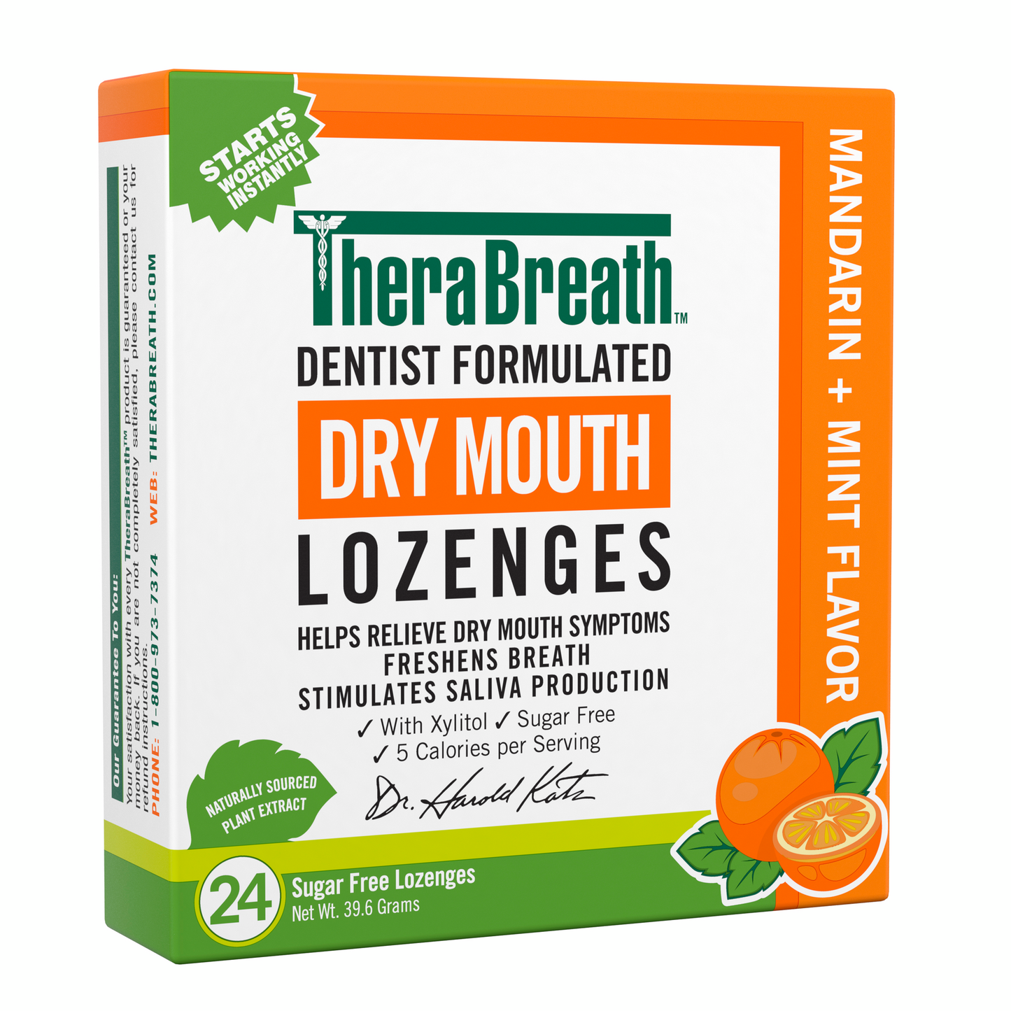 Dry Mouth Lozenges - Mandarin Mint