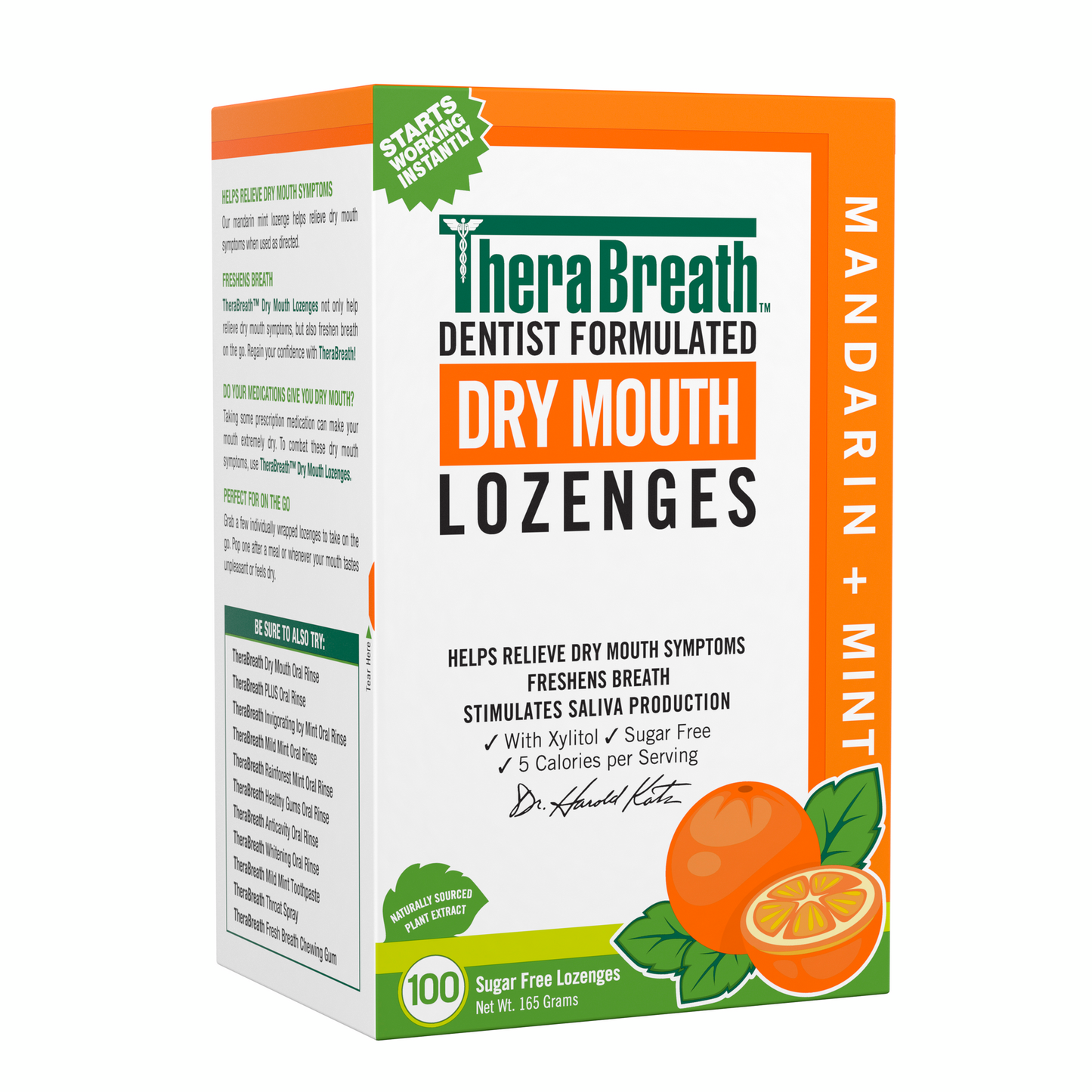 Dry Mouth Lozenges - Mandarin Mint