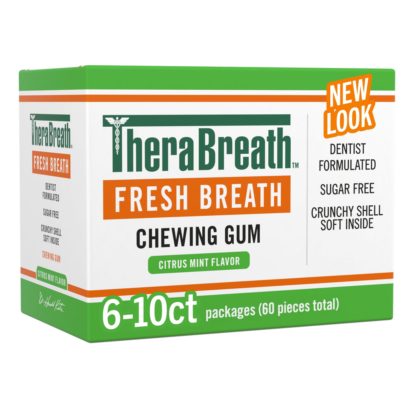 Fresh Breath Chewing Gum, Citrus Mint Flavor