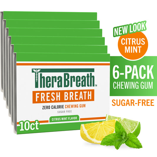 Fresh Breath Chewing Gum, Citrus Mint Flavor