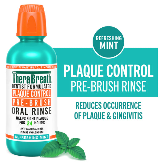 Plaque Control Pre-Brush Oral Rinse - Refreshing Mint Flavor